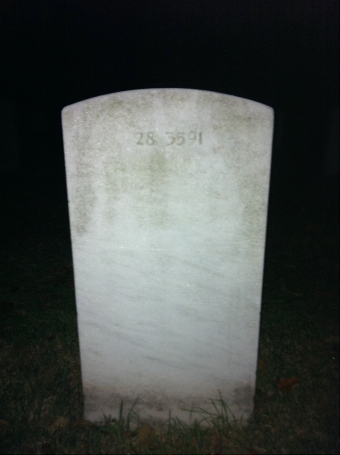 Back of headstone — John Akers