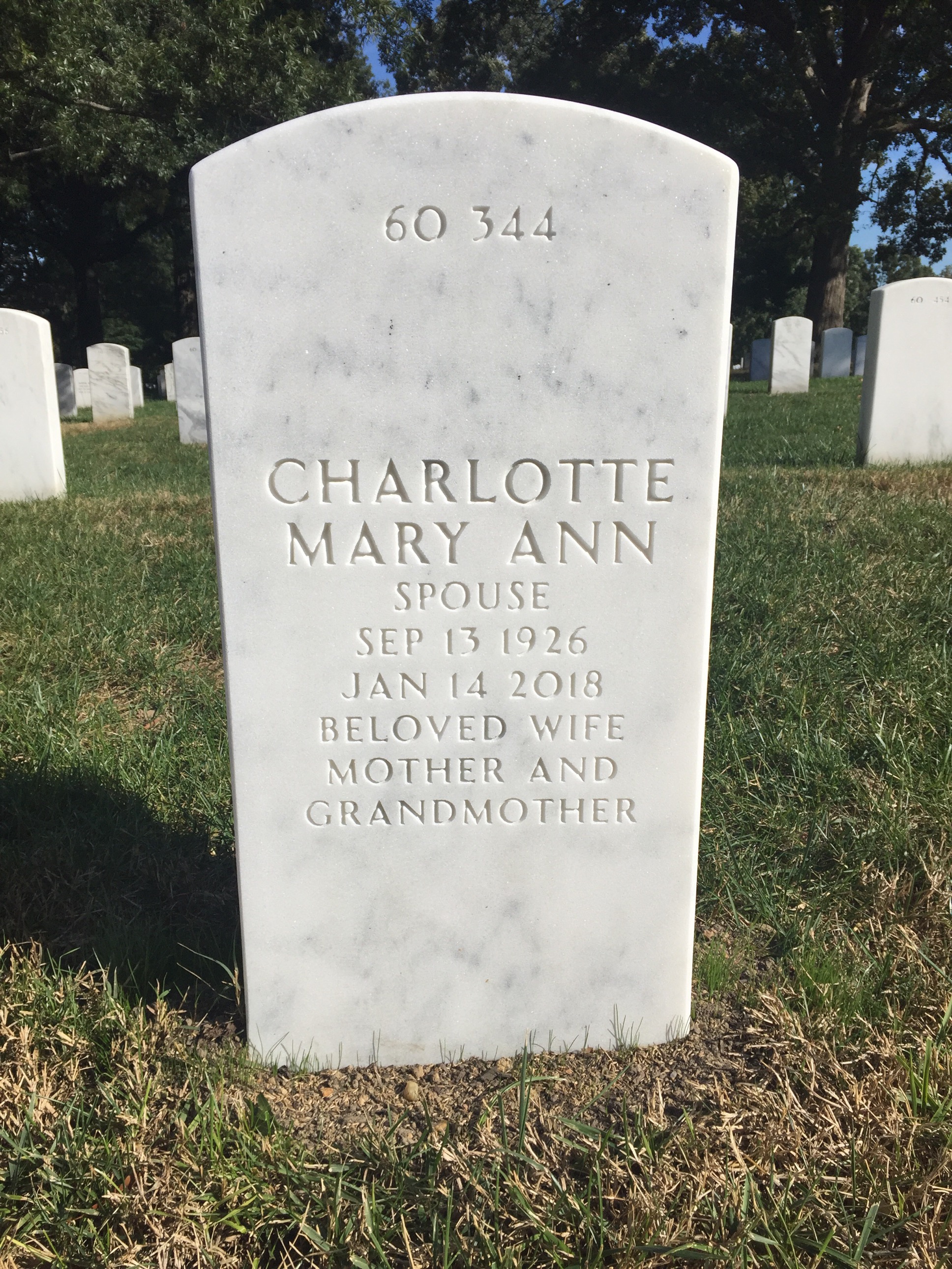 Back of headstone — Arthur Hesse