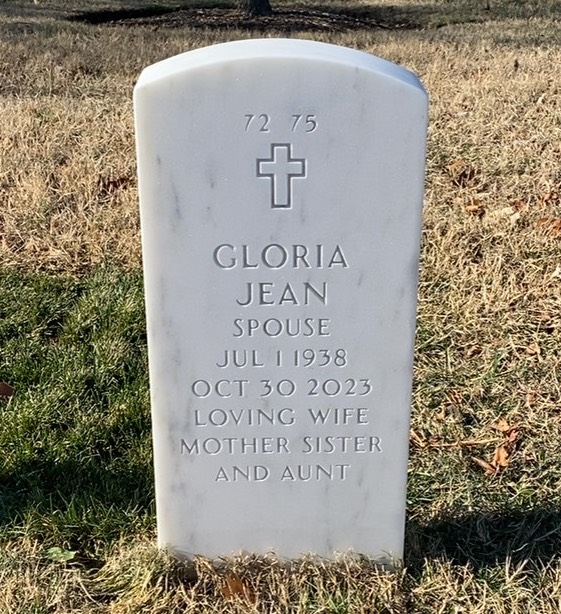Back of headstone — Vernon Lee Carrington