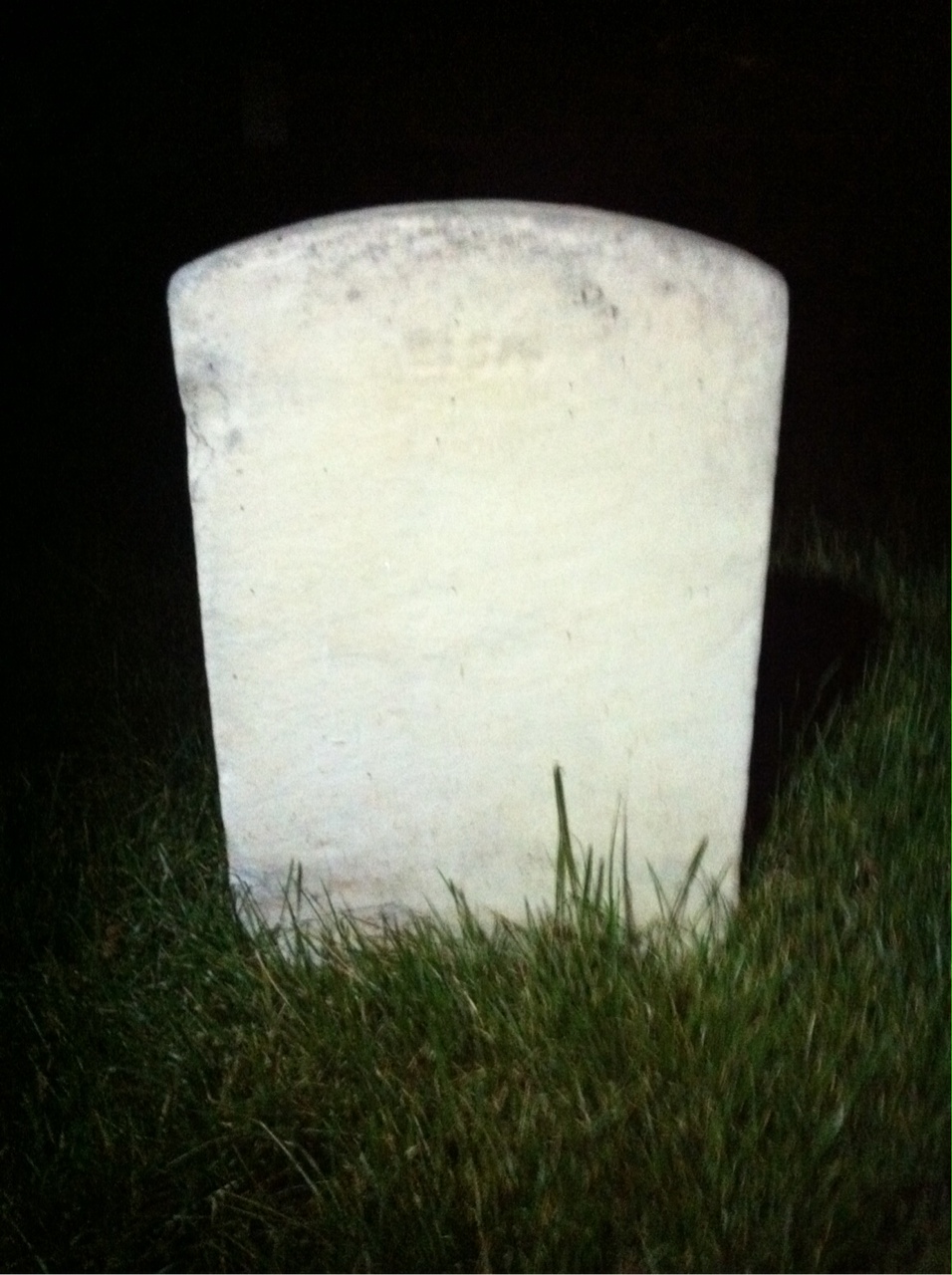 Back of headstone — Robert Moyer