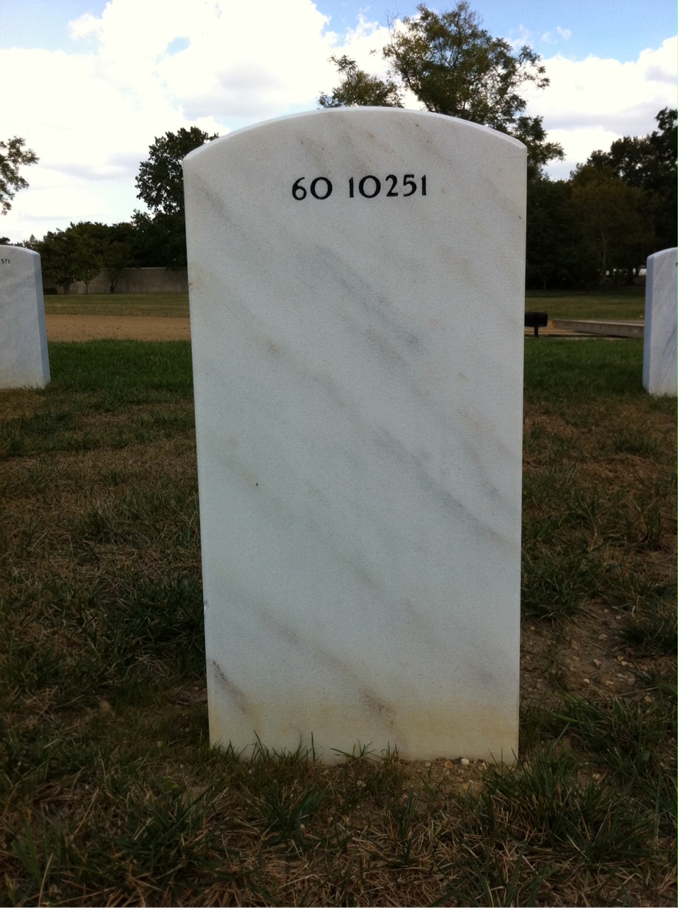 Back of headstone — Thomas Nunes