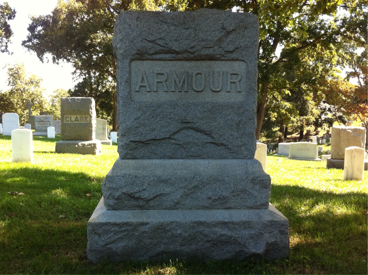 Back of headstone — Helen Armour
