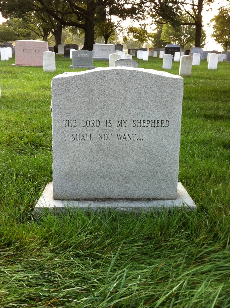 Back of headstone — Gertrude Moorman