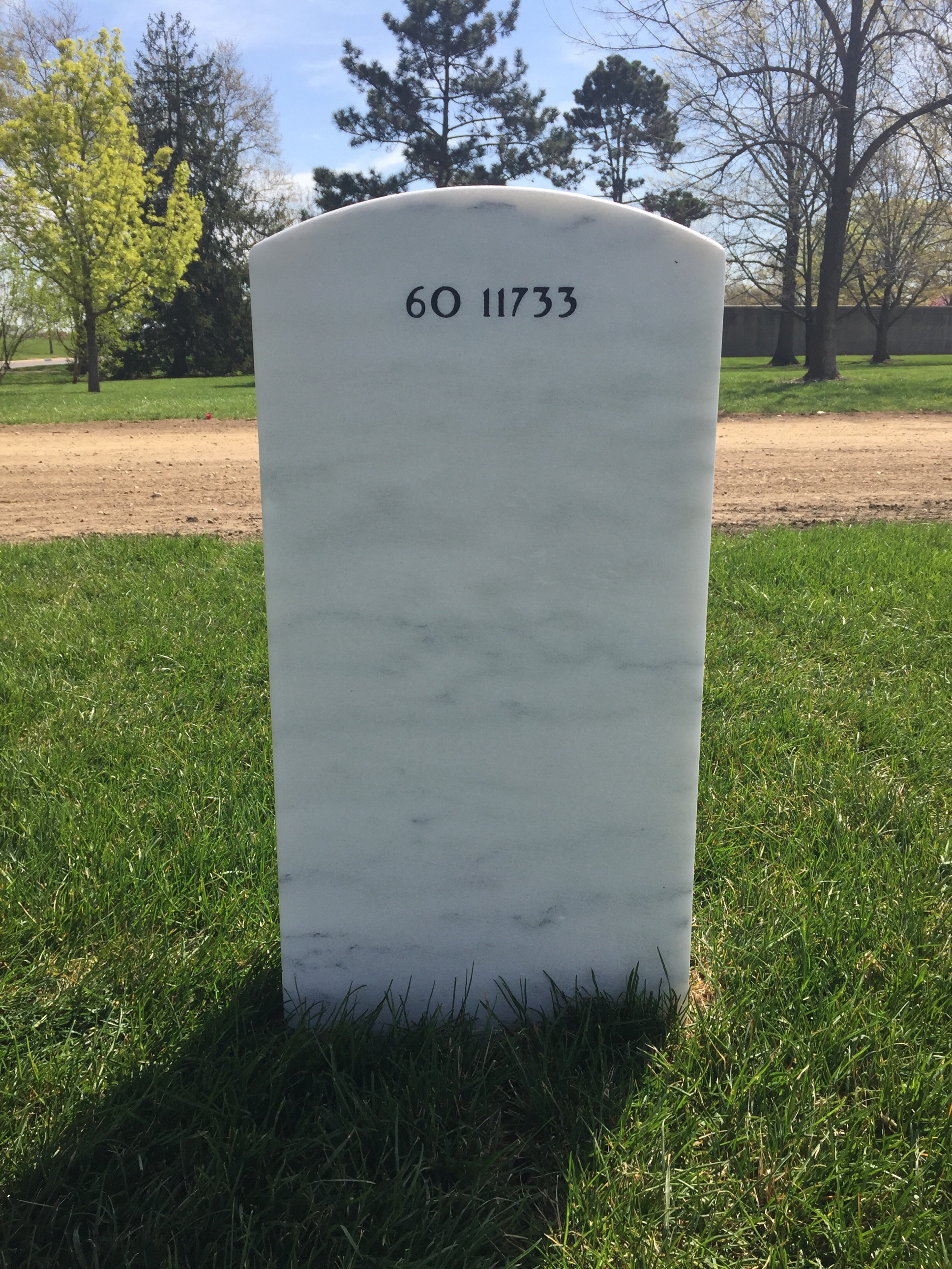 Back of headstone — Theodore John Mandro
