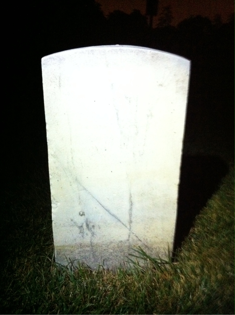 Back of headstone — Robert Mitchell