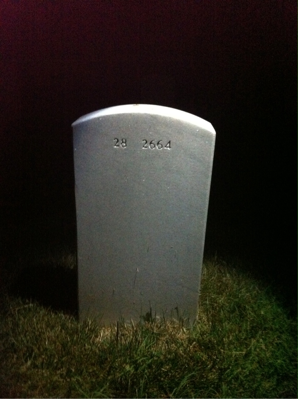 Back of headstone — Charlie Bailey