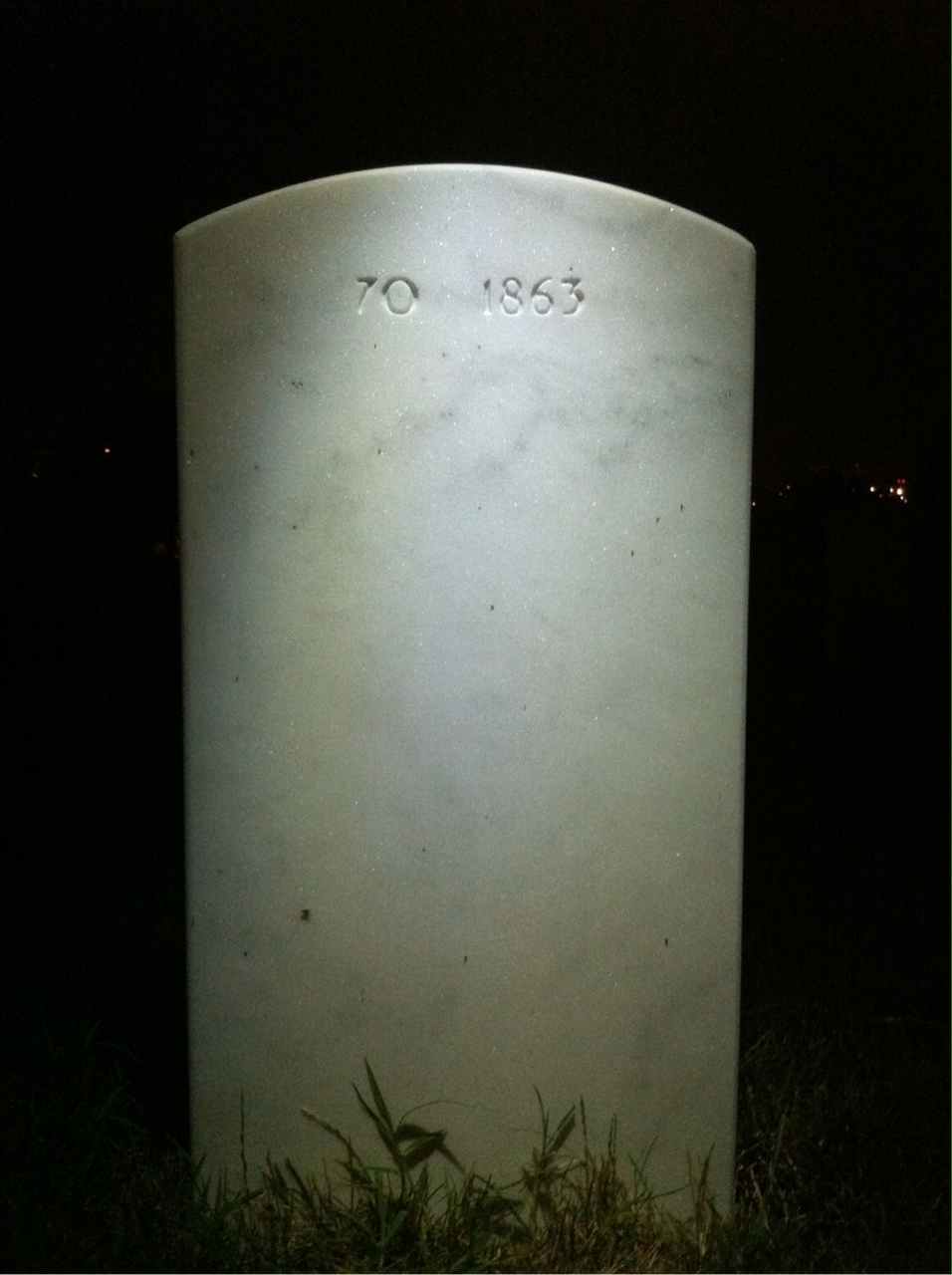 Back of headstone — John Ashfield