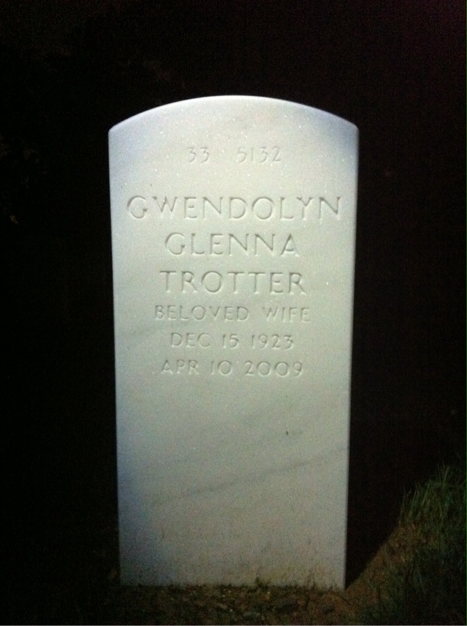 Back of headstone — William Clark