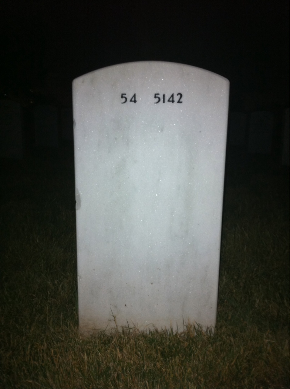 Back of headstone — Robert Kuney
