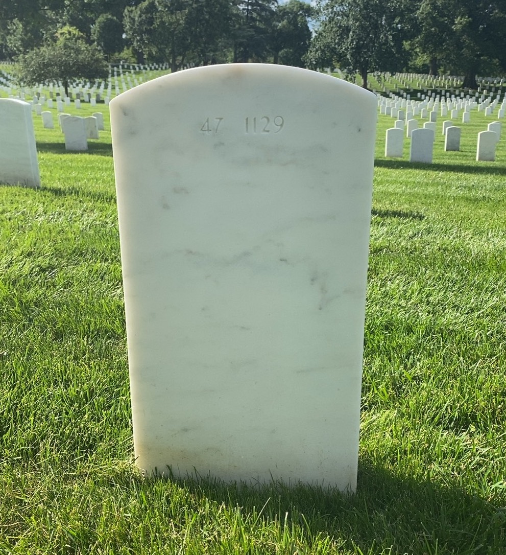 Back of headstone — Albert Crofford