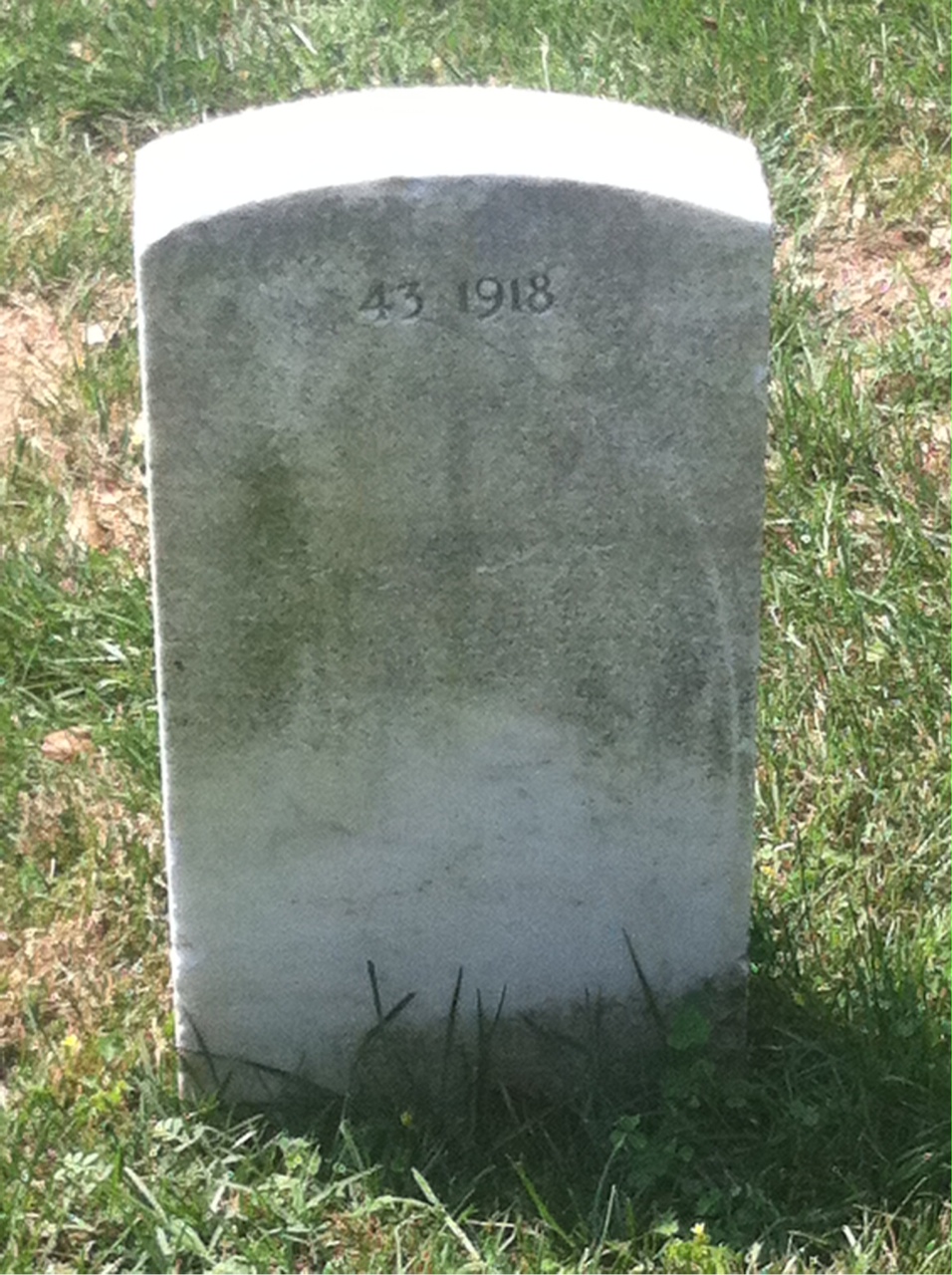 Back of headstone — Harold Anderson