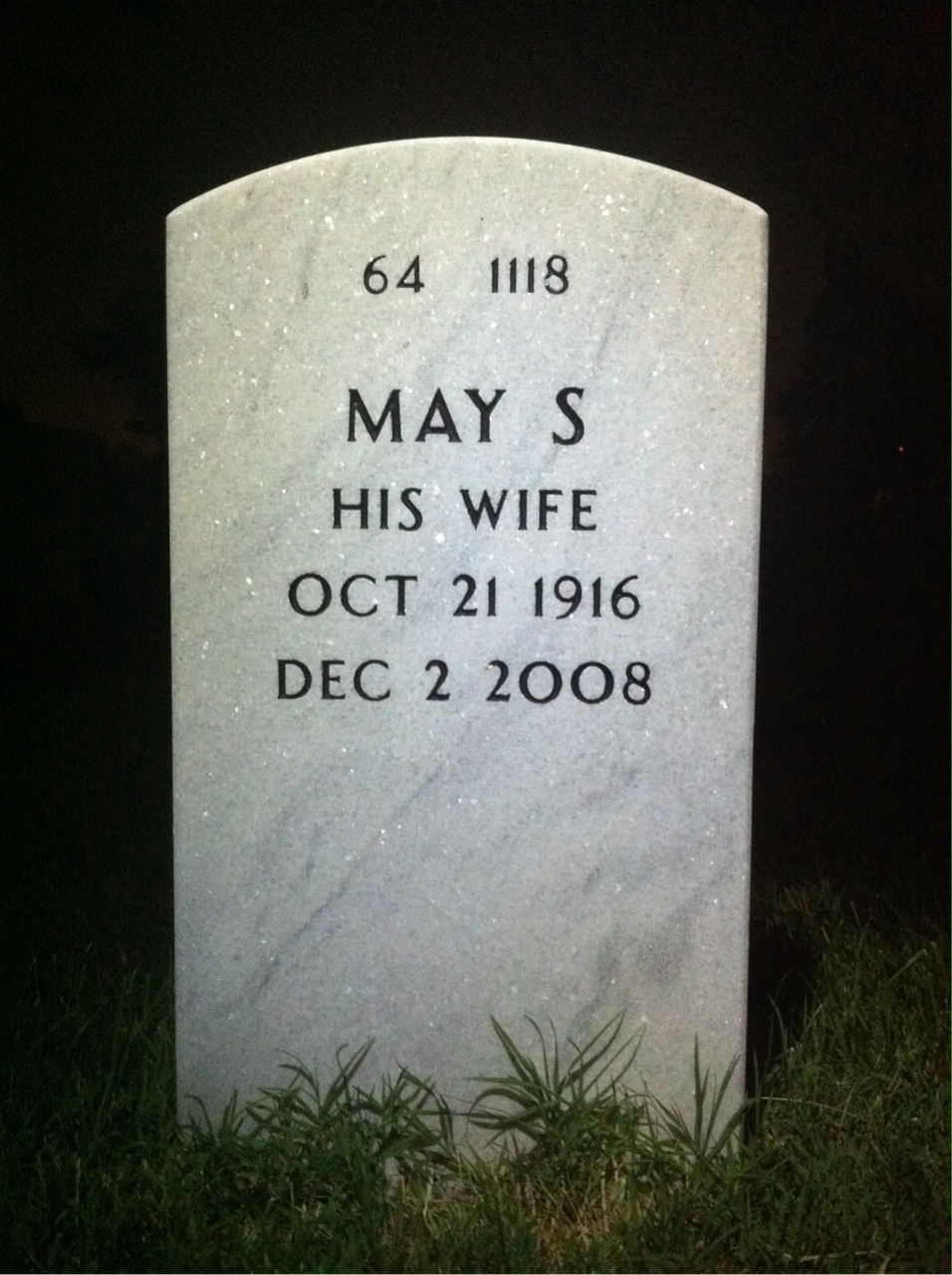 Back of headstone — Charles Eastman