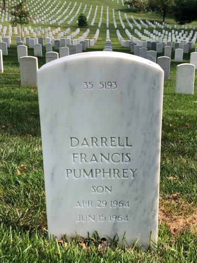 Back of headstone — Wilson Francis Pumphrey