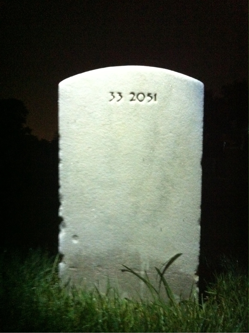 Back of headstone — Jack Morack