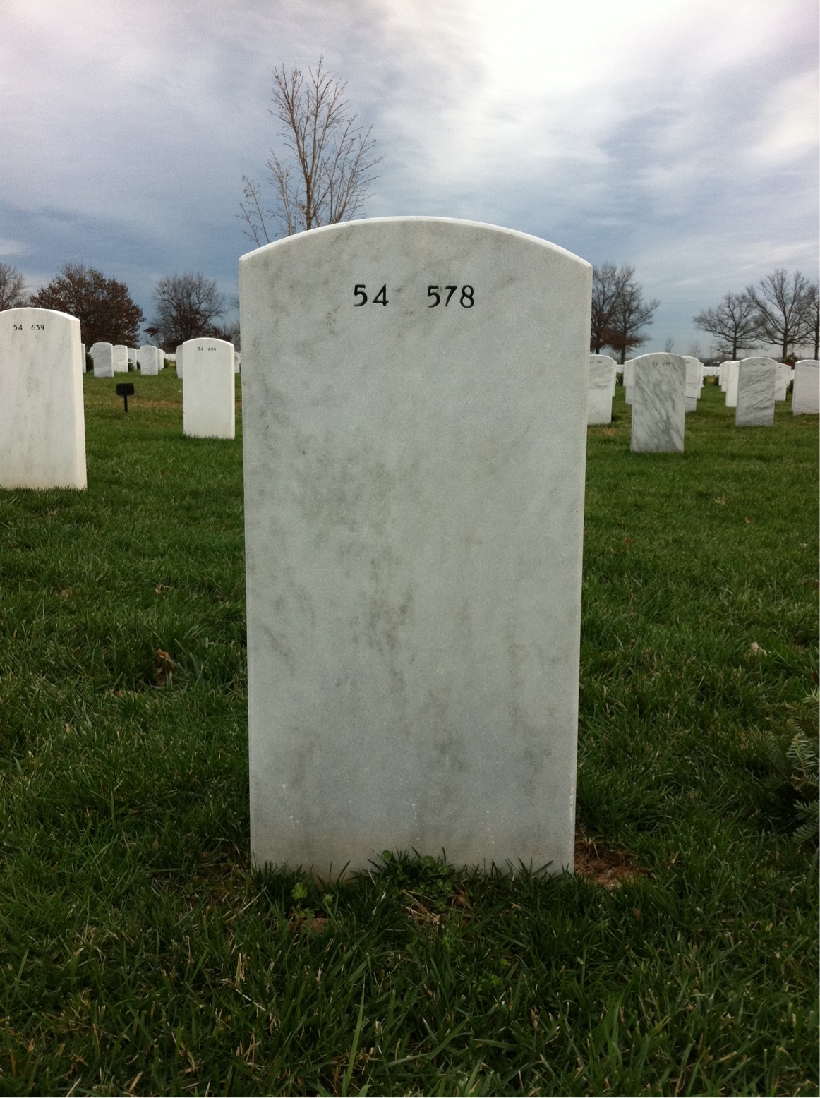 Back of headstone — Bobby Cambron