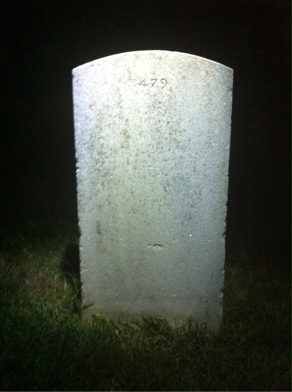 Back of headstone — Edward Barr