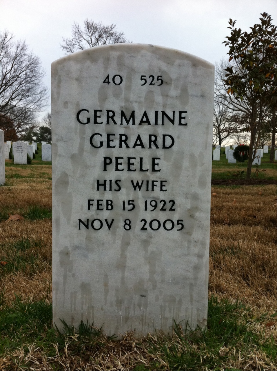 Back of headstone — Jack Hamer