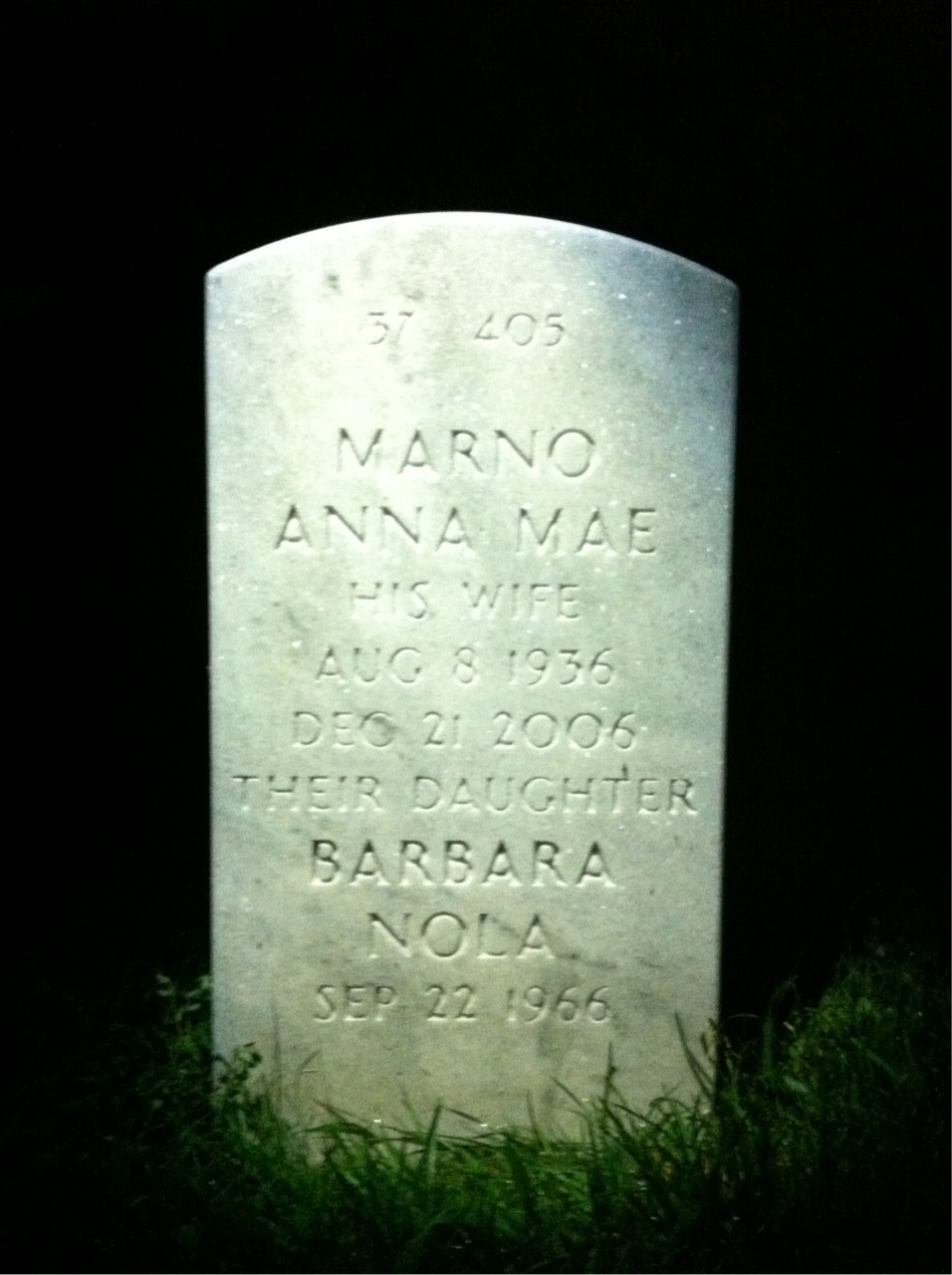 Back of headstone — Alfred Golab