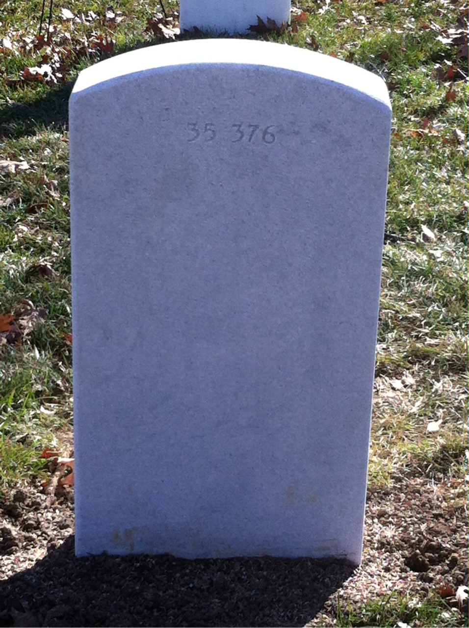 Back of headstone — Tom Morgan