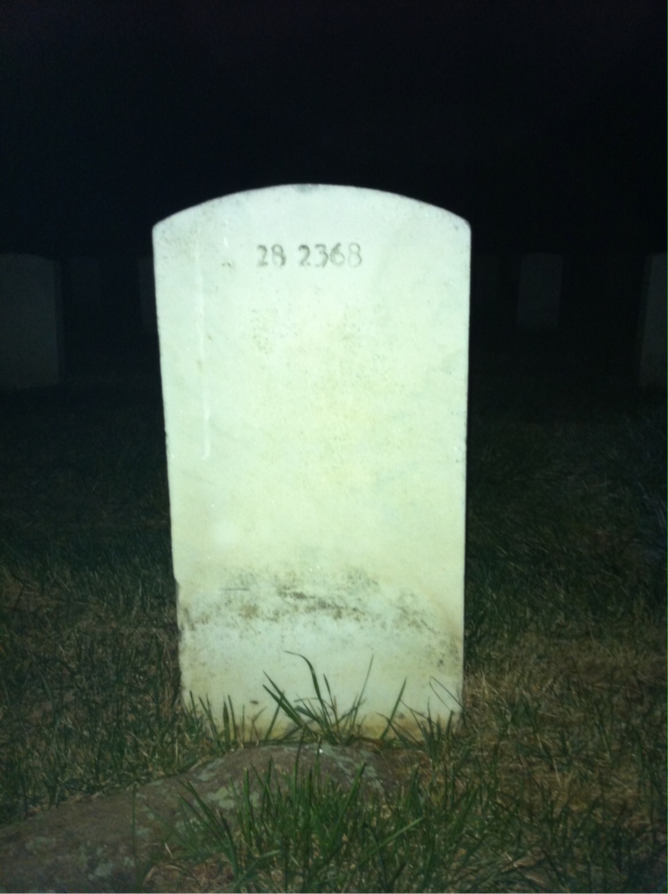 Back of headstone — Lettie Allen
