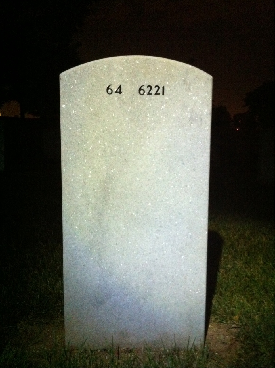 Back of headstone — Burl Mcdaniel