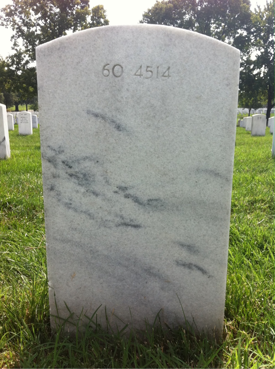 Back of headstone — Michael Mower