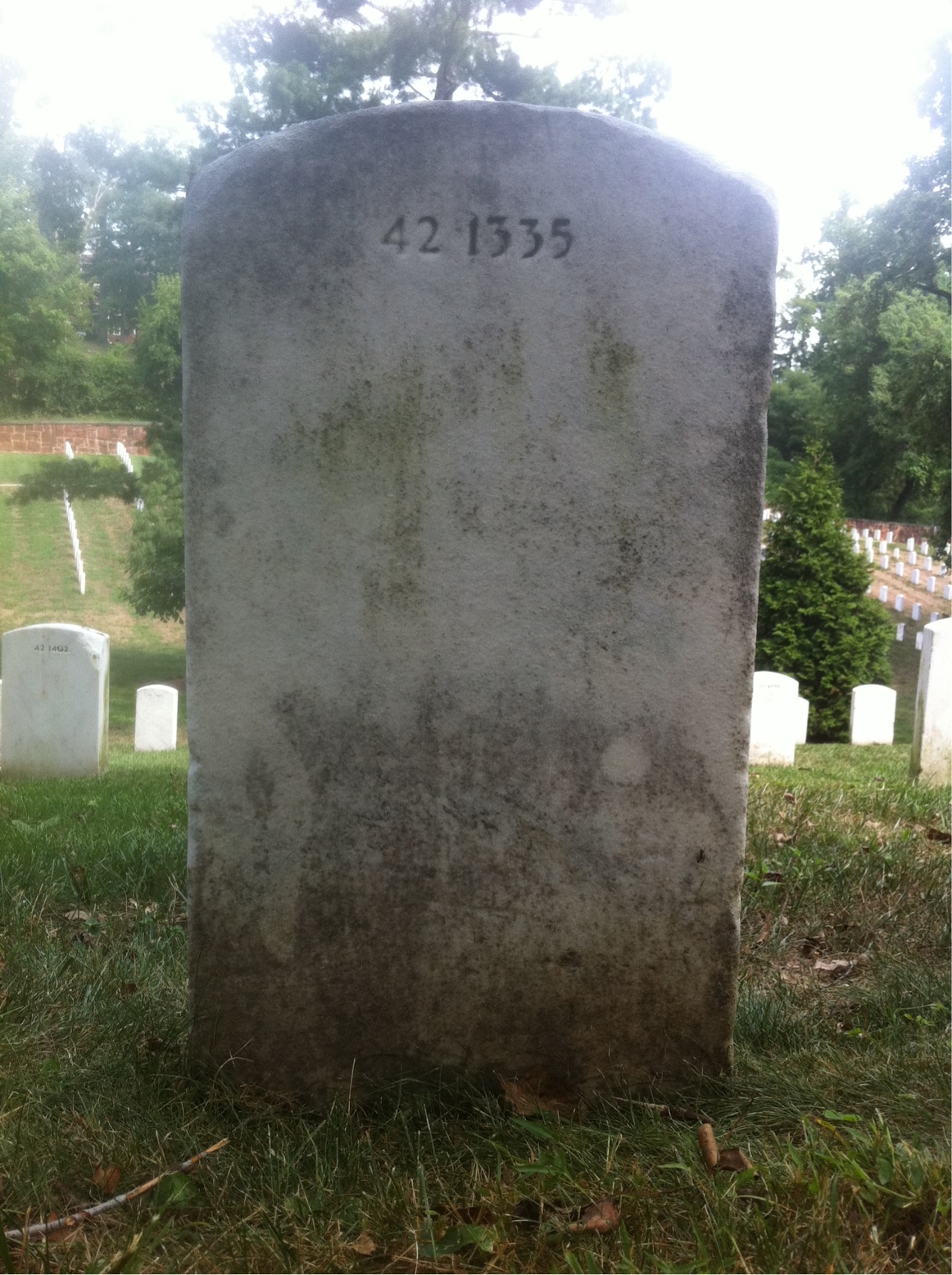 Back of headstone — Lawrence Bailey