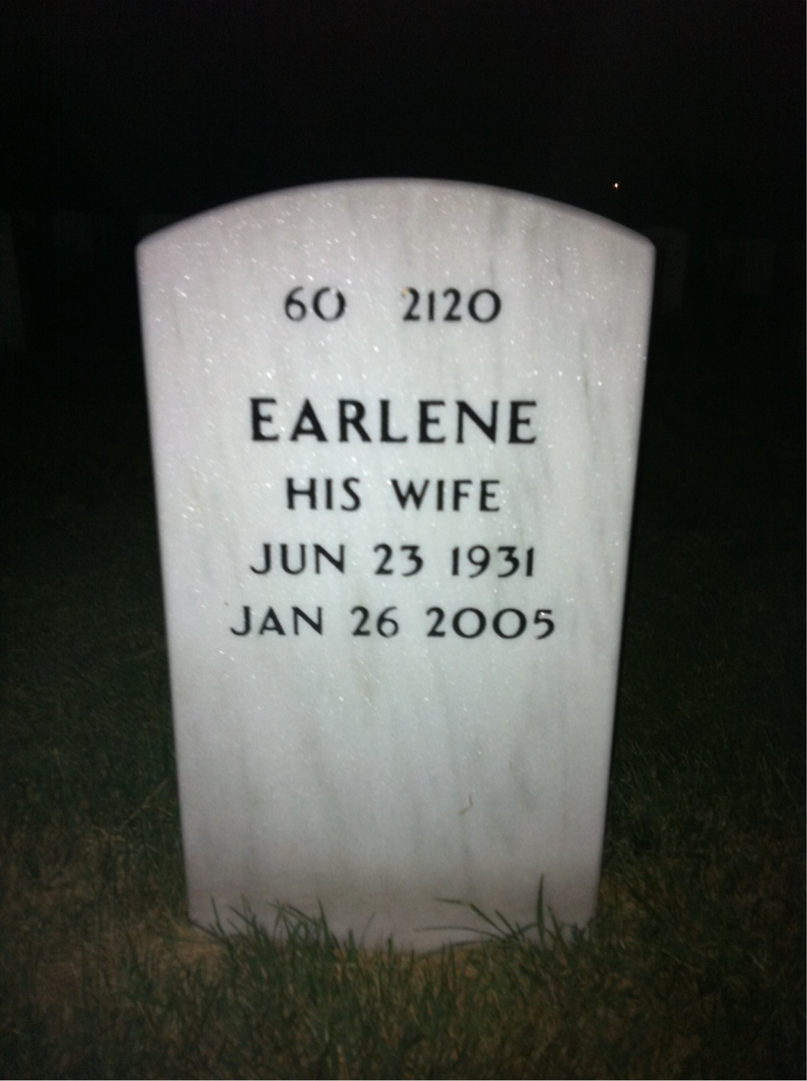Back of headstone — Ignatious Smith