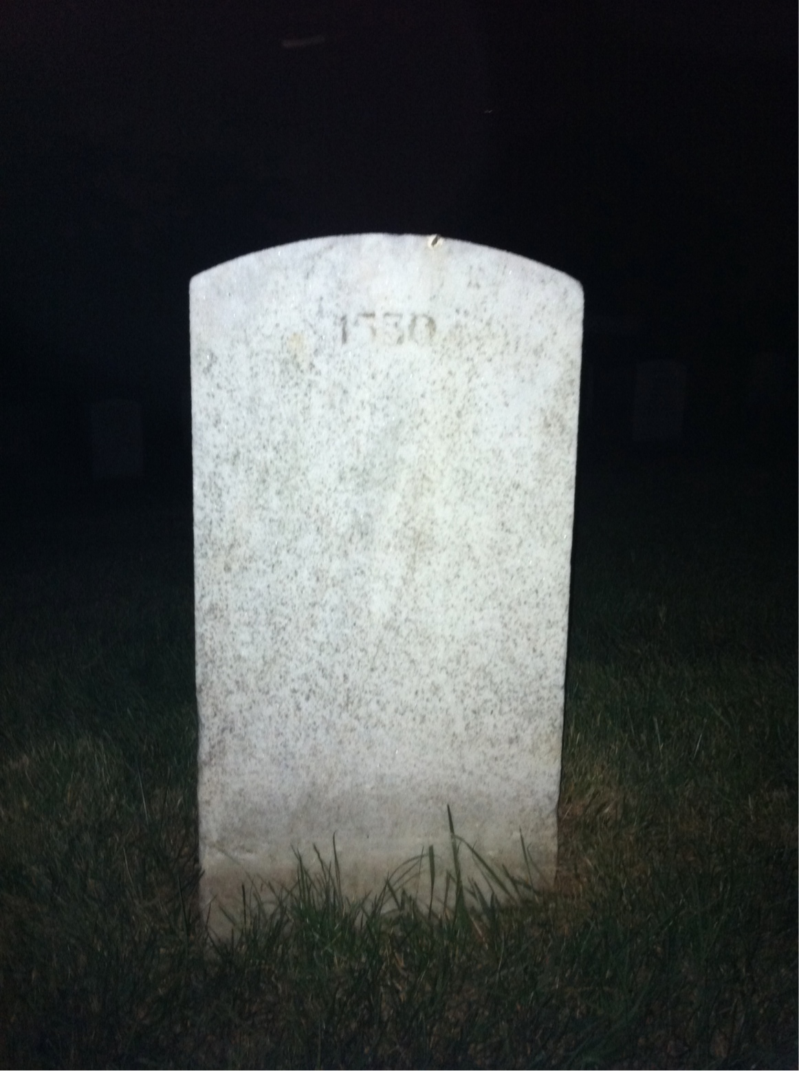 Back of headstone — Thomas Bailey