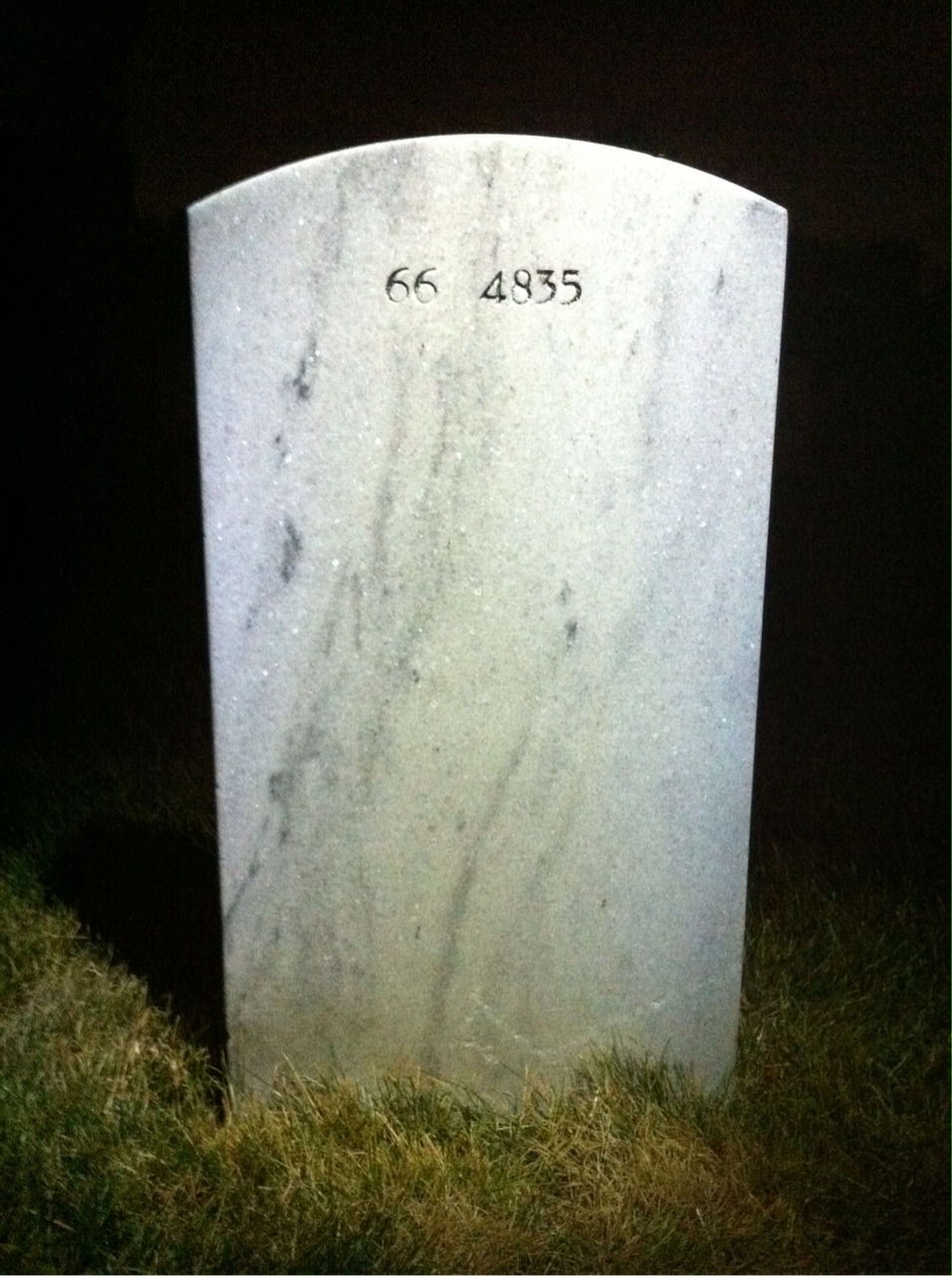 Back of headstone — Robert Moore