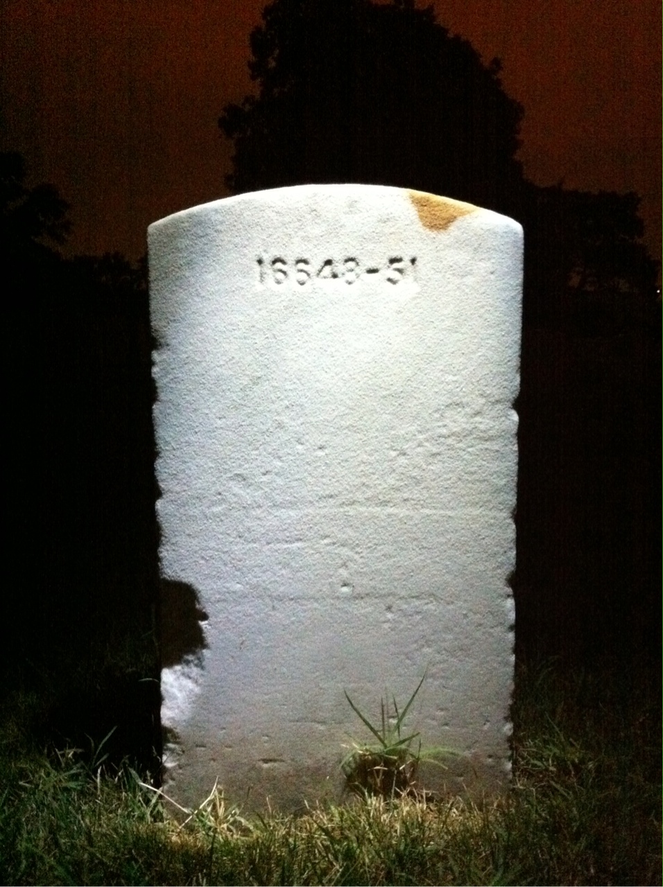 Back of headstone — Samuel Alexander