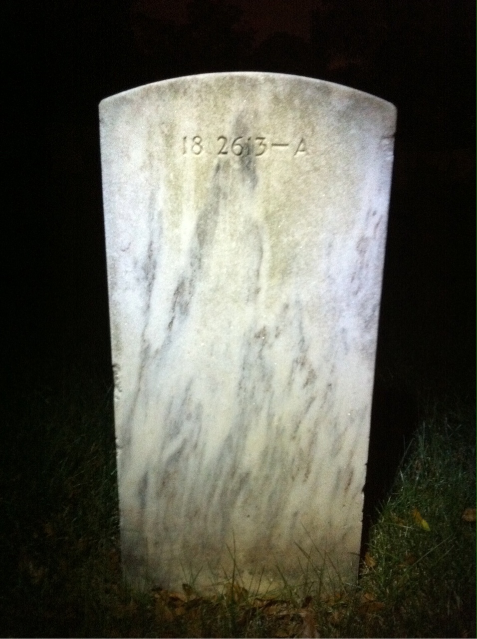 Back of headstone — Maurice Ayers