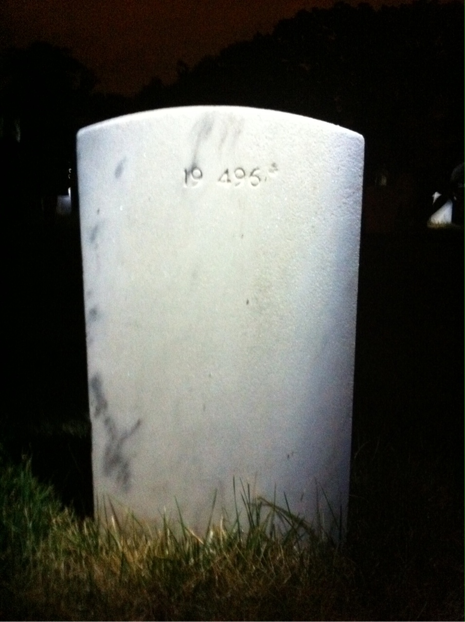 Back of headstone — William Atkins