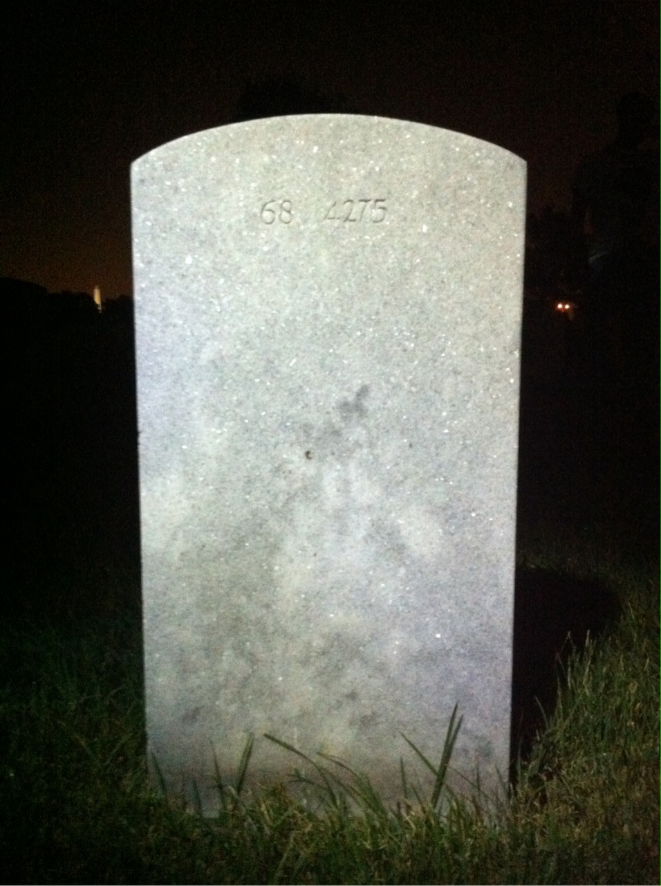 Back of headstone — Stephen Backus