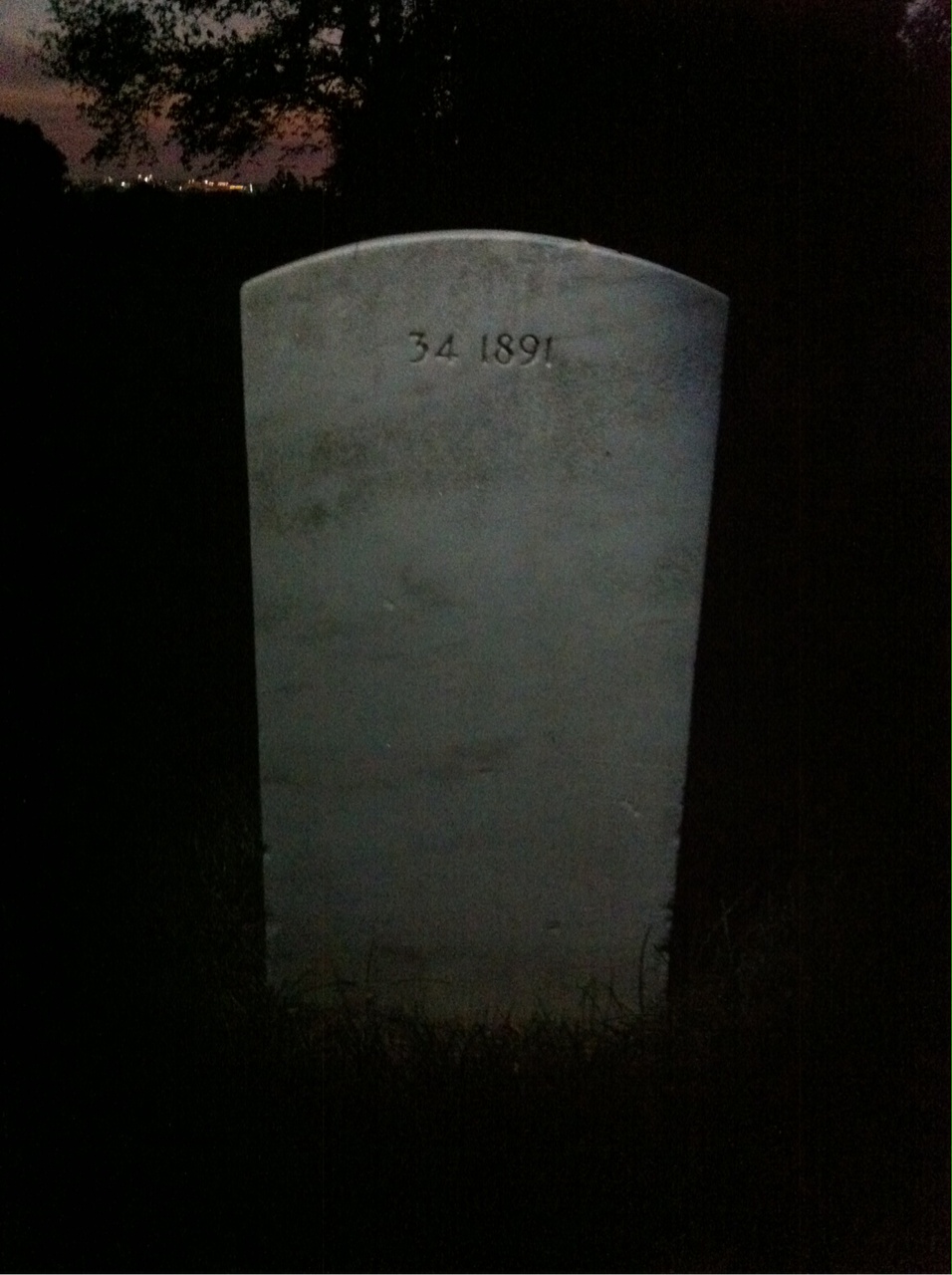 Back of headstone — Helen Murphy