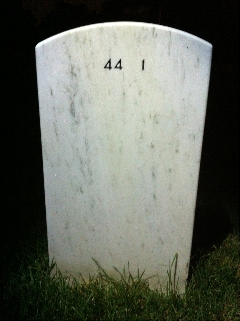 Back of headstone — Richard W Cooksey
