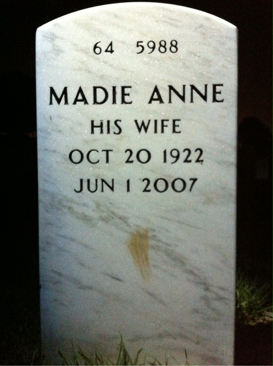 Back of headstone — Theodore Zakrzewski