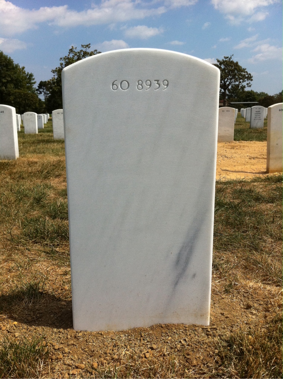 Back of headstone — Bradley Bohle