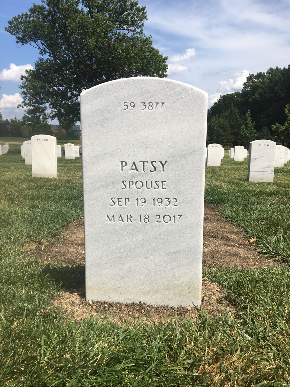 Back of headstone — Troy A Brummitt