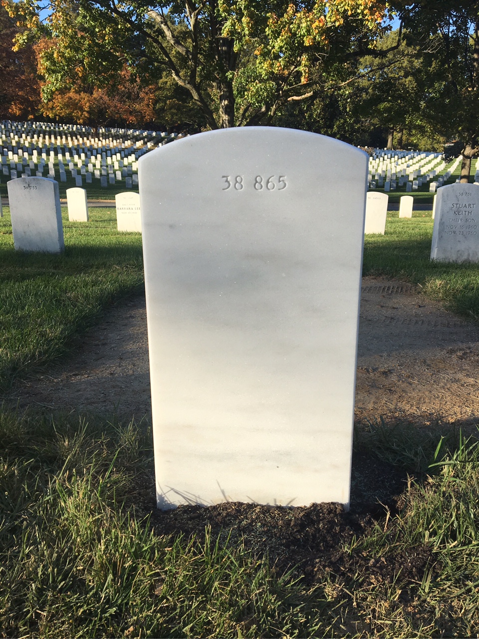 Back of headstone — William Barker Johnson