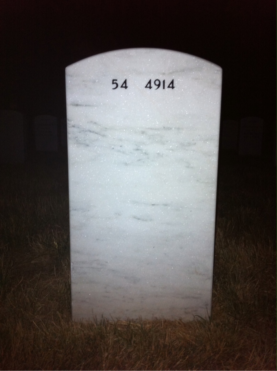 Back of headstone — James Seino
