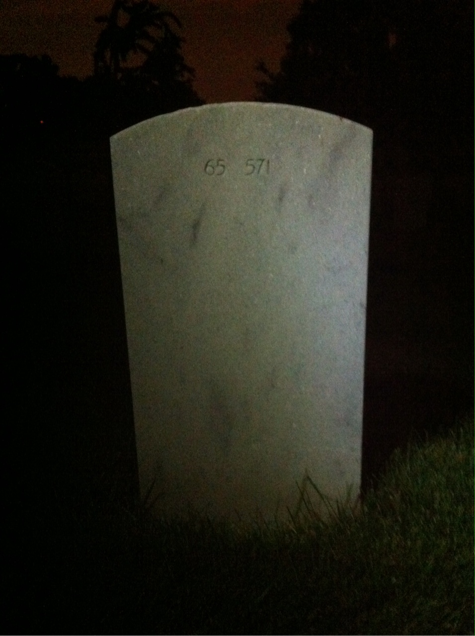 Back of headstone — Willis Mills