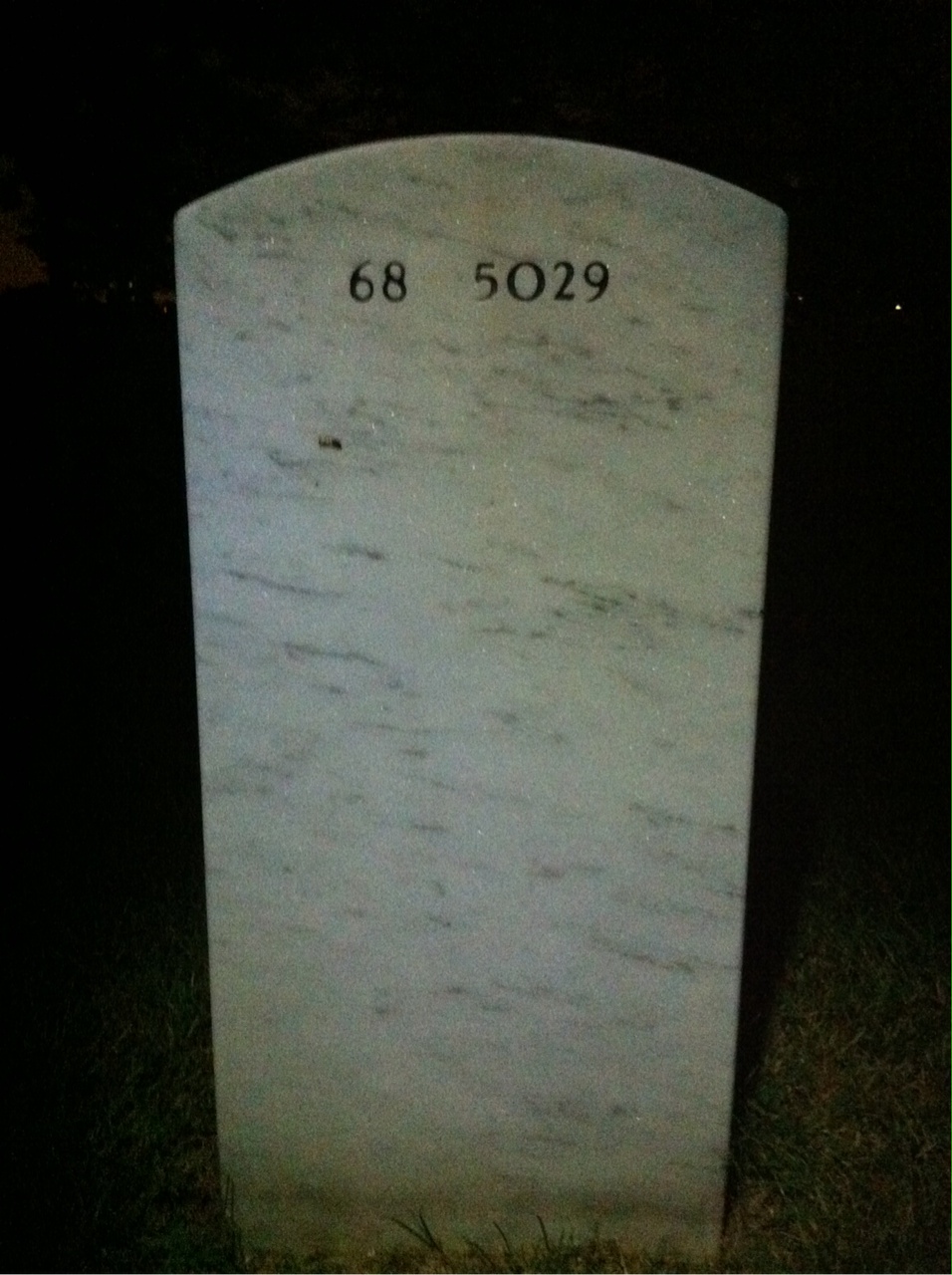 Back of headstone — Robert Freshman