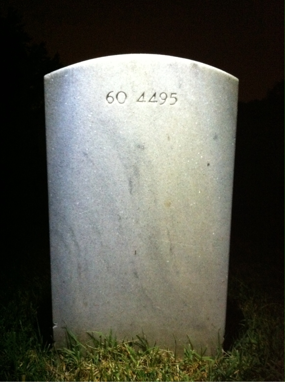 Back of headstone — Chester Adamczak
