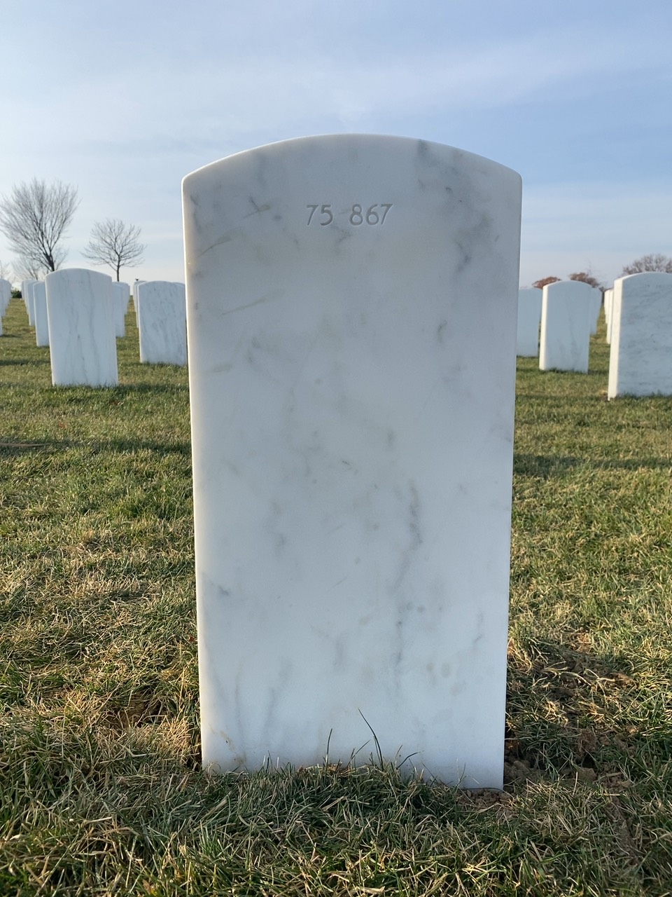 Back of headstone — Stanley E Graves