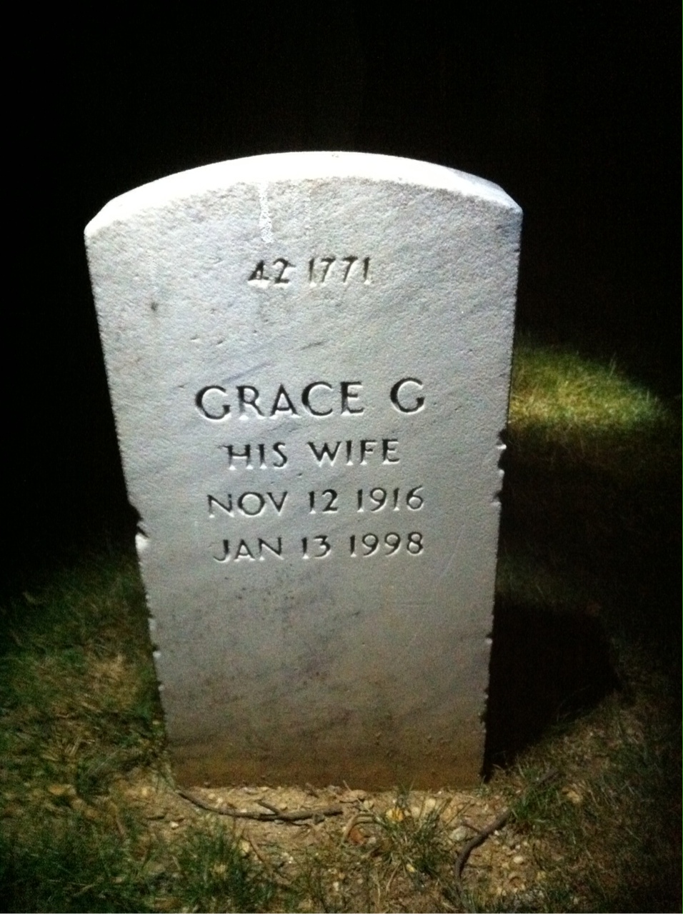 Back of headstone — Speros Verginis