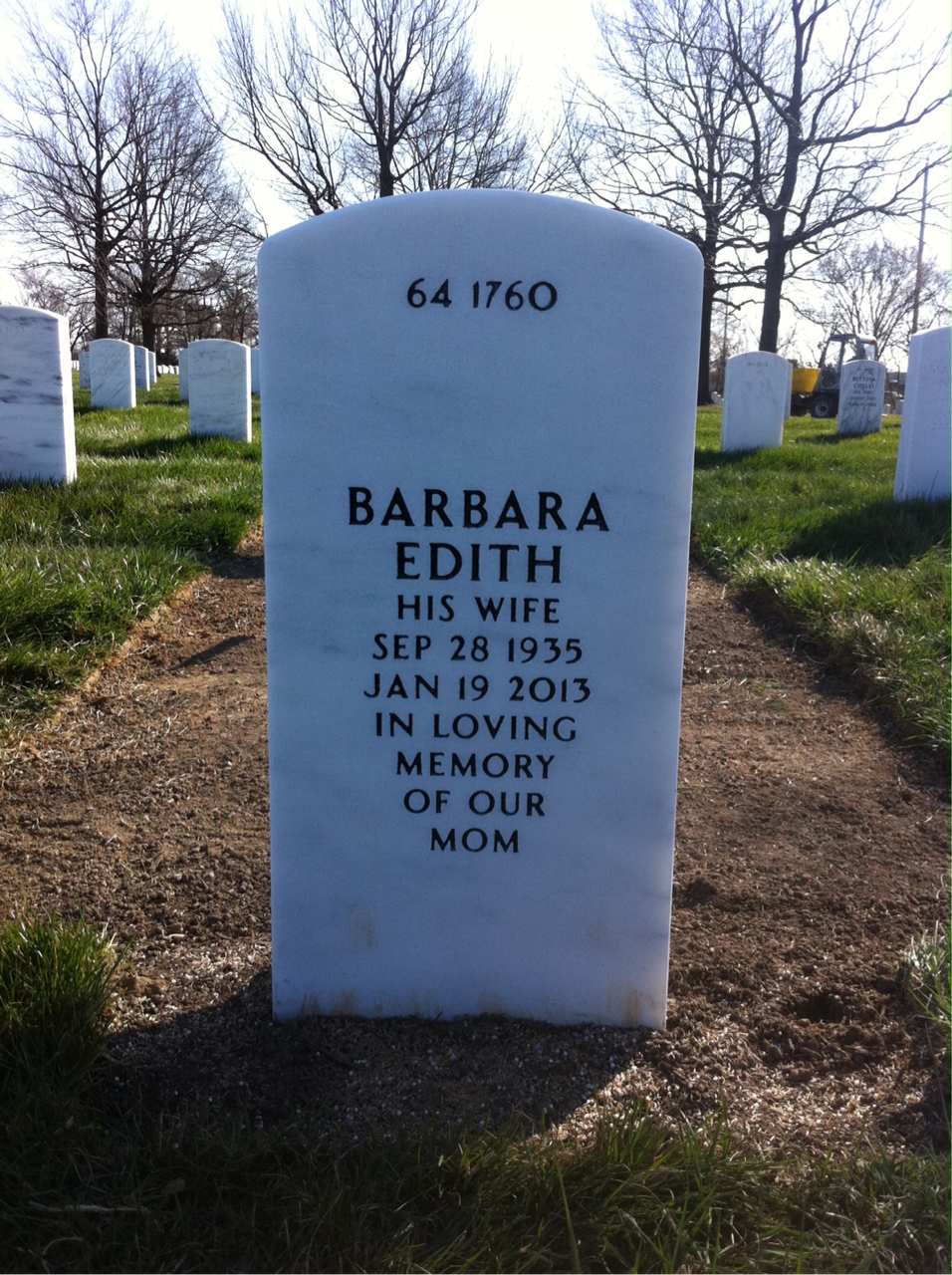 Back of headstone — Raymond Cox