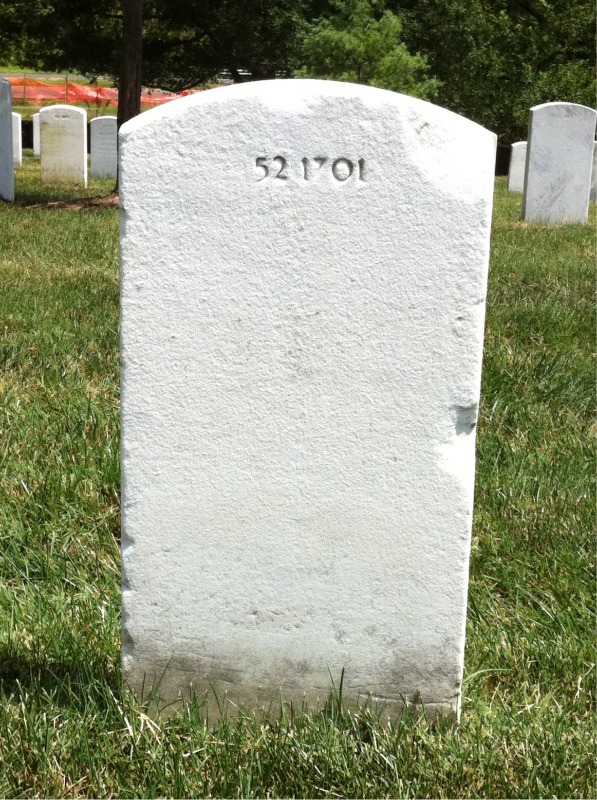 Back of headstone — Hiram Abrams