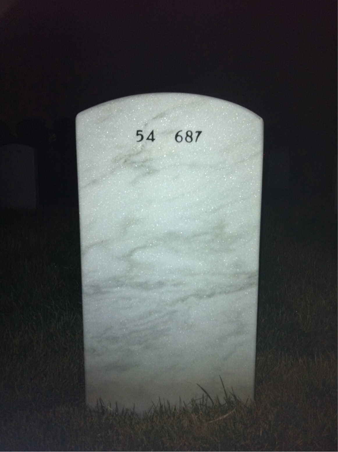 Back of headstone — Alton Blanchard