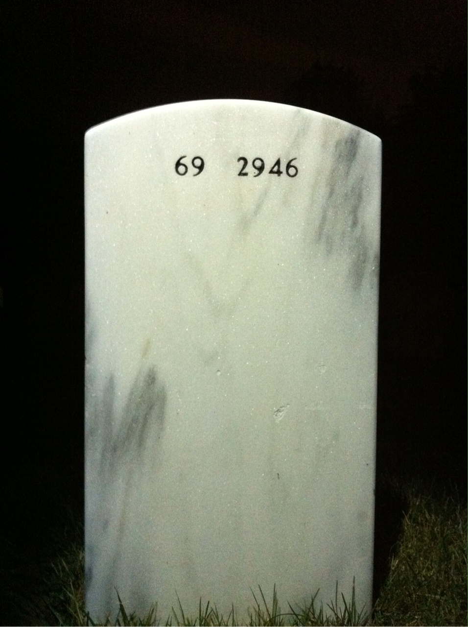Back of headstone — Walter Kupper